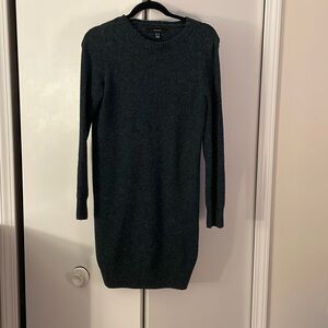 Medium dark green long sleeve vero moda sweater dress